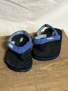 Flojos Toddler Blue Flip Flop Sandals Small Beach Summer